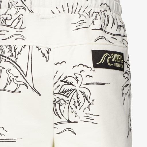 Jongens short beige met palmbomen