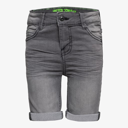 Jongens denim short grijs