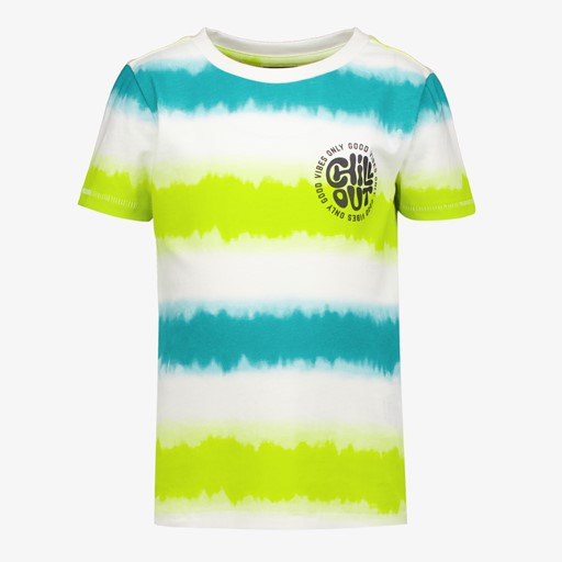 Jongens tie dye T-shirt wit