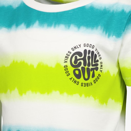 Jongens tie dye T-shirt wit