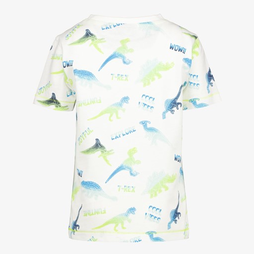 Jongens T-shirt wit met dino