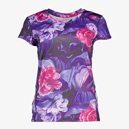Dames sport T-shirt bloemenprint