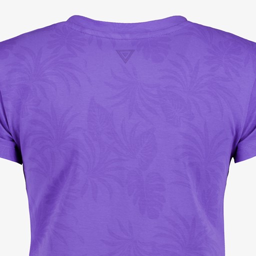 Dames sport T-shirt paars met print