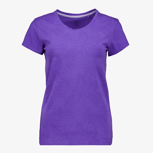 Dames sport T-shirt paars met print