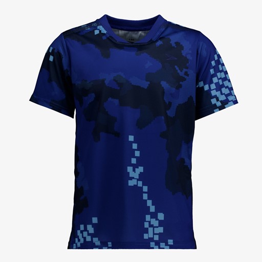 Dry kinder voetbal T-shirt blauw met print