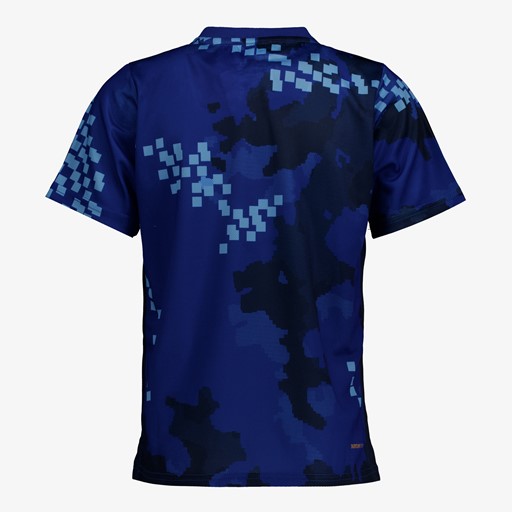 Dry kinder voetbal T-shirt blauw met print