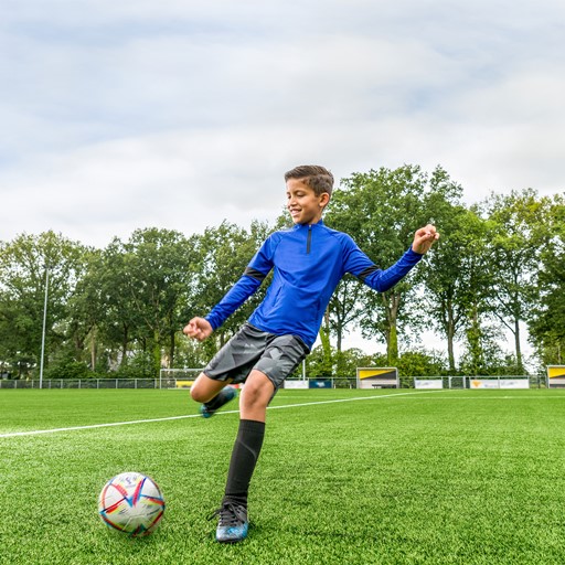 Kinder voetbal pully blauw