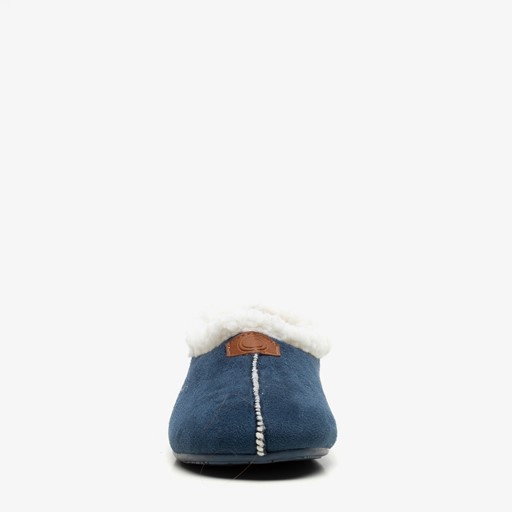 Gevoerde dames pantoffels blauw