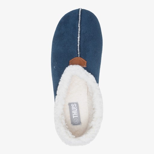 Gevoerde dames pantoffels blauw