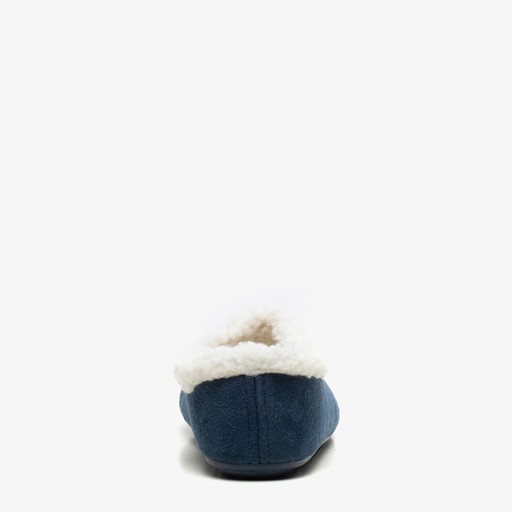 Gevoerde dames pantoffels blauw
