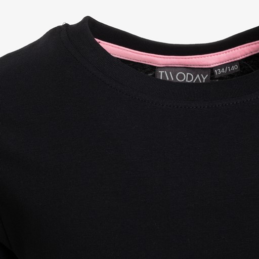 Meisjes basic T-shirt zwart