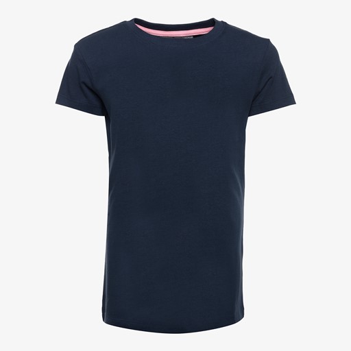 Meisjes basic T-shirt blauw