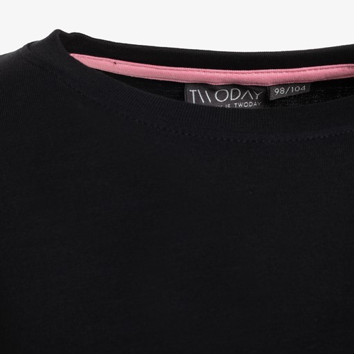 Meisjes basic T-shirt zwart