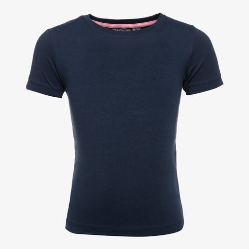 Meisjes basic T-shirt blauw
