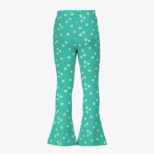 Flared meisjes broek met bloemenprint