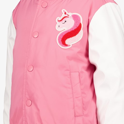Meisjes baseball jas roze
