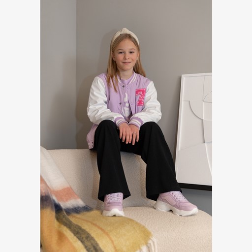 Meisjes baseball jas paars