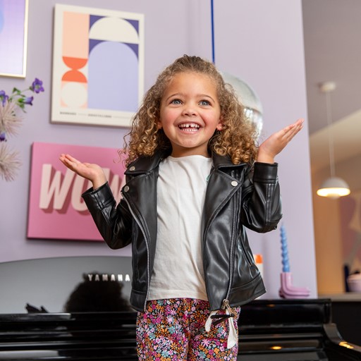 Meisjes PU bikerjas zwart