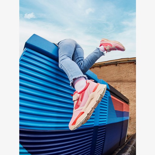 Meisjes dad sneakers roze/rood