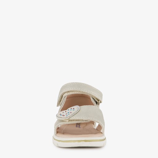 Meisjes sandalen met hartjes goud