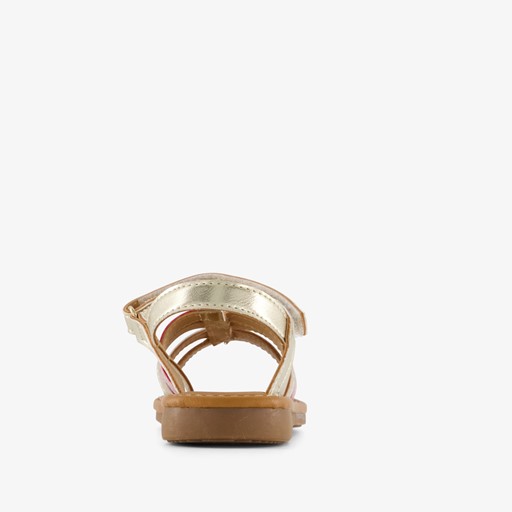 Meisjes sandalen goud roze paars