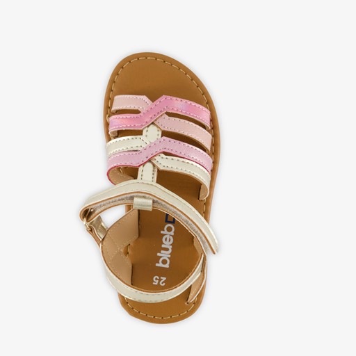 Meisjes sandalen goud roze paars