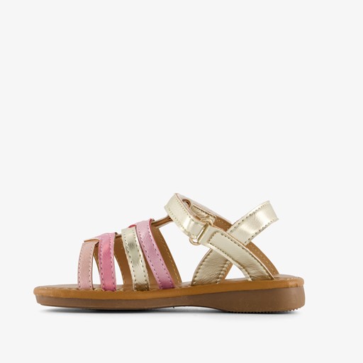 Meisjes sandalen goud roze paars