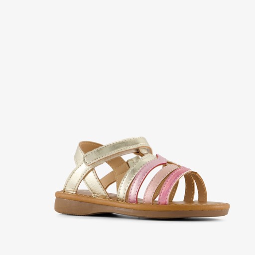 Meisjes sandalen goud roze paars