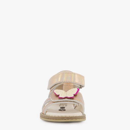 Leren meisjes sandalen metallic roze