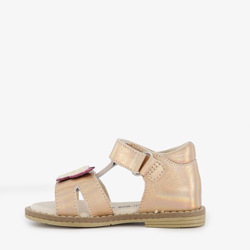 Leren meisjes sandalen metallic roze