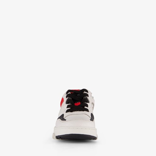 Leren jongens sneakers wit rood