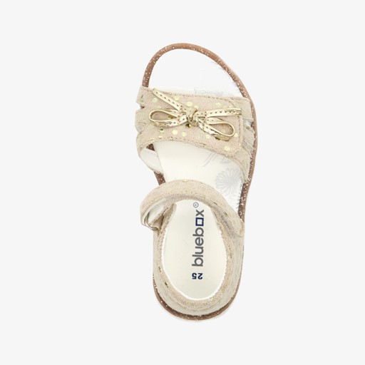 Meisjes sandalen met stippen goud