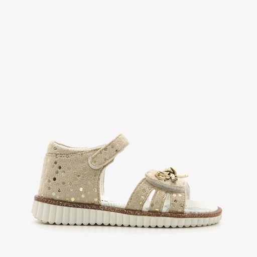 Meisjes sandalen met stippen goud