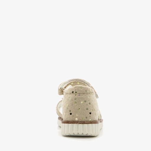 Meisjes sandalen met stippen goud