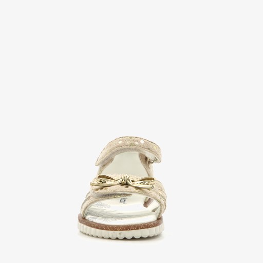 Meisjes sandalen met stippen goud