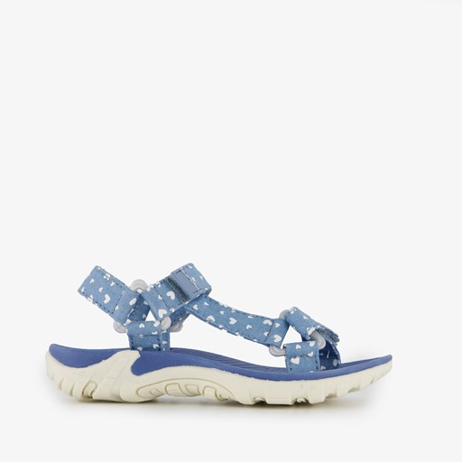 Meisjes denim sandalen met hartjes