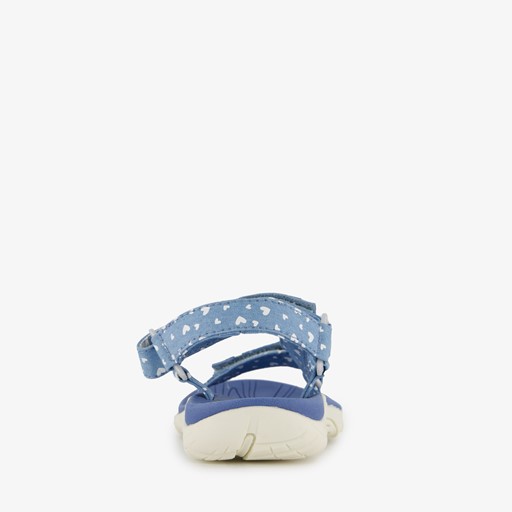 Meisjes denim sandalen met hartjes