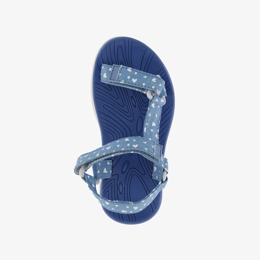 Meisjes denim sandalen met hartjes