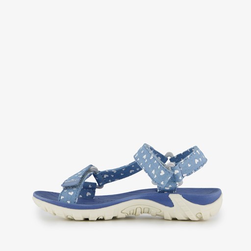 Meisjes denim sandalen met hartjes