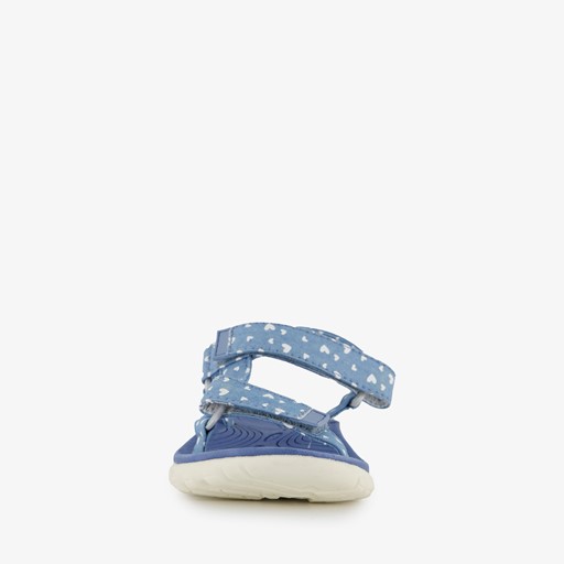 Meisjes denim sandalen met hartjes