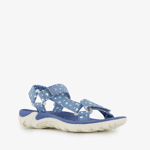 Meisjes denim sandalen met hartjes