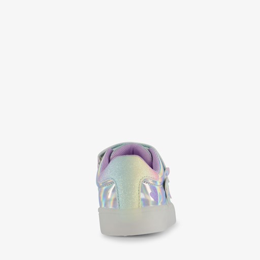 Meisjes sneakers zilver met lichtjes