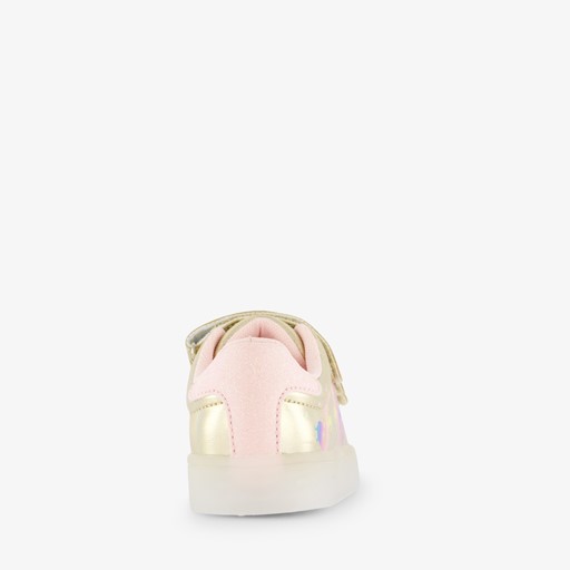 Meisjes sneakers met lichtjes goud
