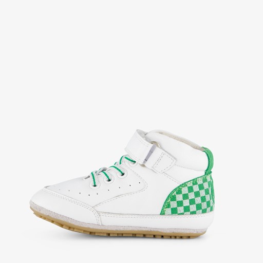 Leren babyschoenen met smiley