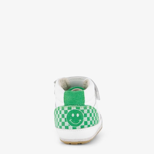 Leren babyschoenen met smiley