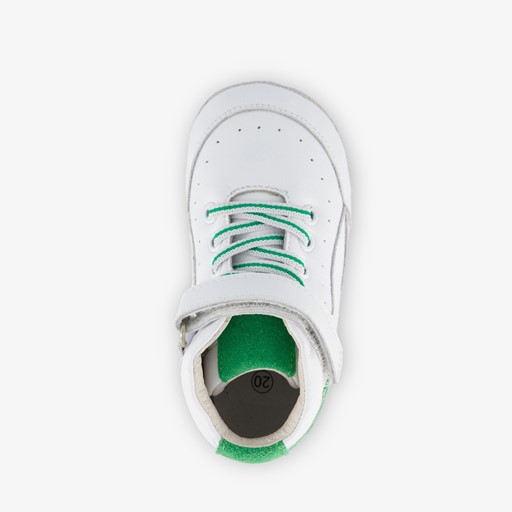 Leren babyschoenen met smiley