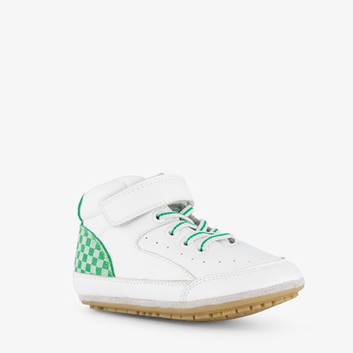 Leren babyschoenen met smiley