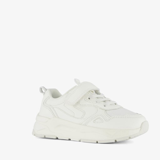 Jongens dad sneakers wit