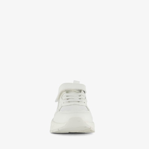 Jongens dad sneakers wit