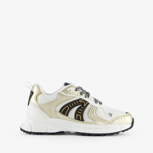 Meisjes sneakers wit goud